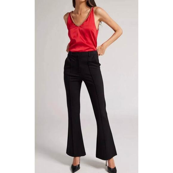 NEW Generation Love Rylee Ponte Pant Flared Leg High Waisted Black Size 0 - Picture 1 of 7
